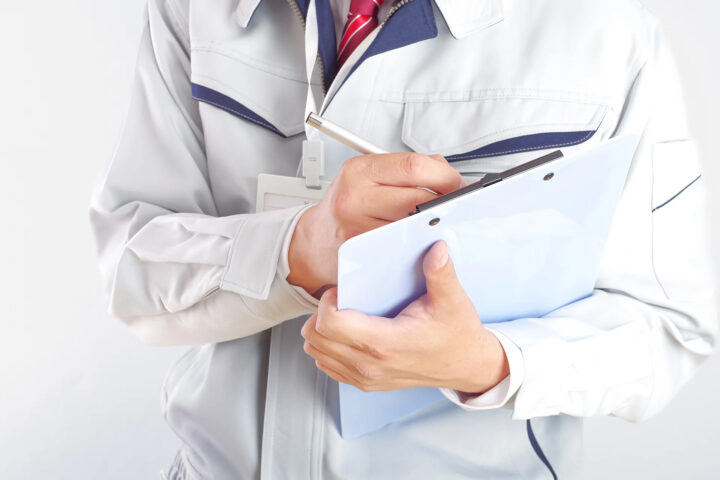 現場へ出張・鍵の状態確認